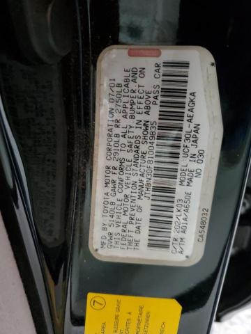 2001 Lexus Ls 430 VIN: JTHBN30F810049835 Lot: 38831764