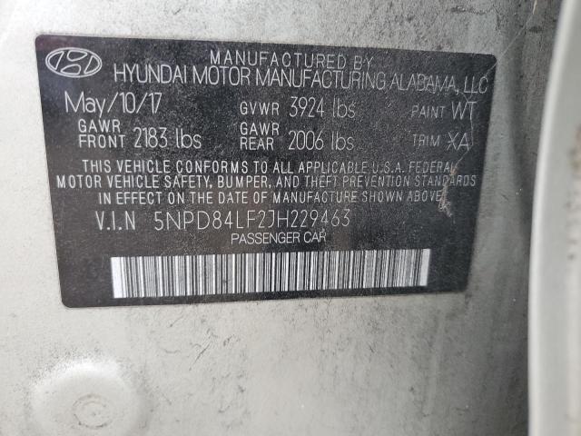 2018 HYUNDAI ELANTRA SE 5NPD84LF2JH229463