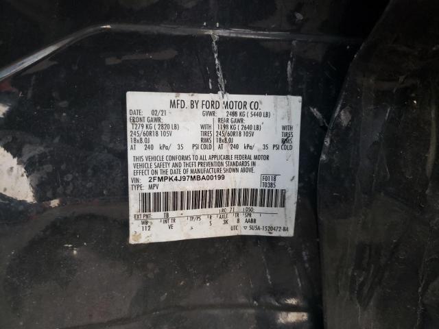 2FMPK4J97MBA00199 2021 FORD EDGE, photo no. 13