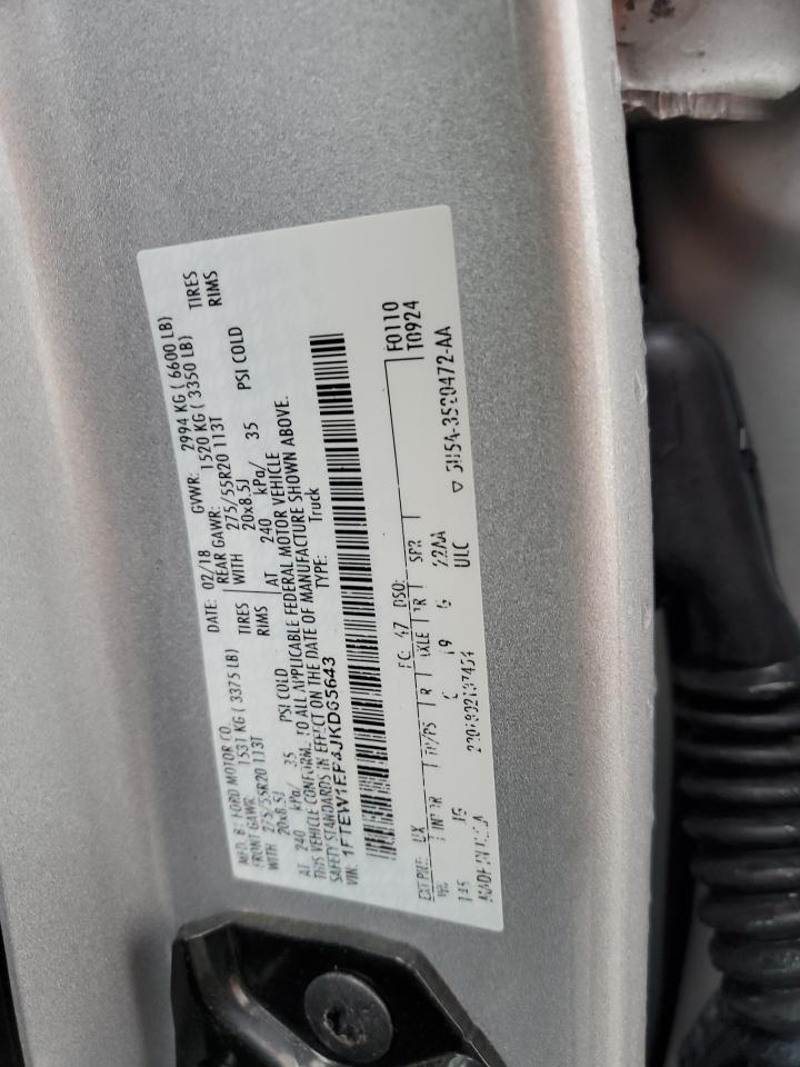 1FTEW1EP4JKD65643 2018 Ford F150 Supercrew 1FTEW1EP4JKD65643 2018 Ford F150 Supercrew