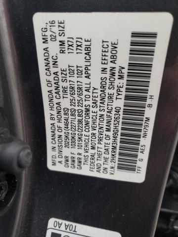 2HKRM3H49GH526340 | 2016 HONDA CR-V SE