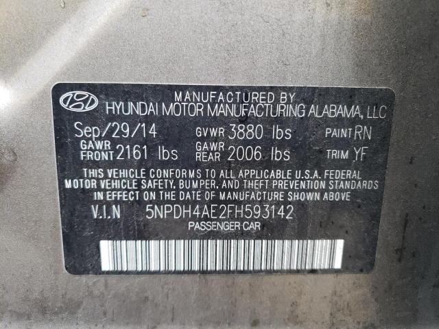 2015 HYUNDAI ELANTRA SE 5NPDH4AE2FH593142