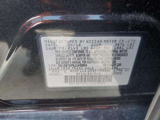 3N1AB7AP6JL645004 | 2018 NISSAN SENTRA S