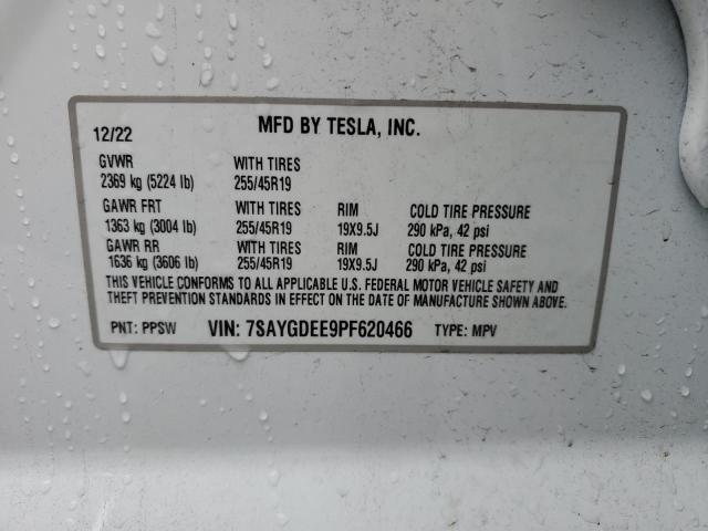 7SAYGDEE9PF620466 | 2023 TESLA MODEL Y