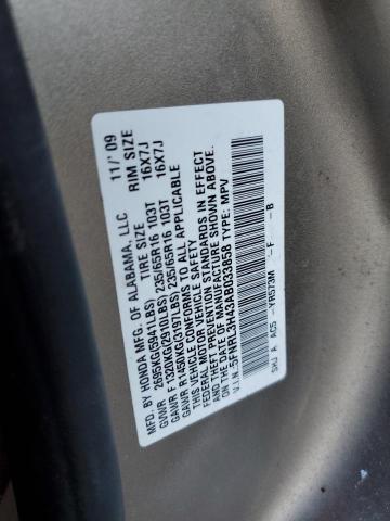 5FNRL3H43AB033858 | 2010 Honda odyssey ex