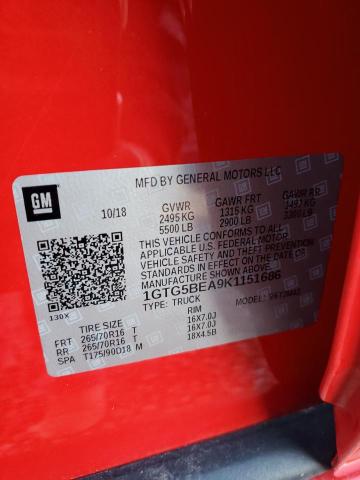 2019 GMC CANYON - 1GTG5BEA9K1151686