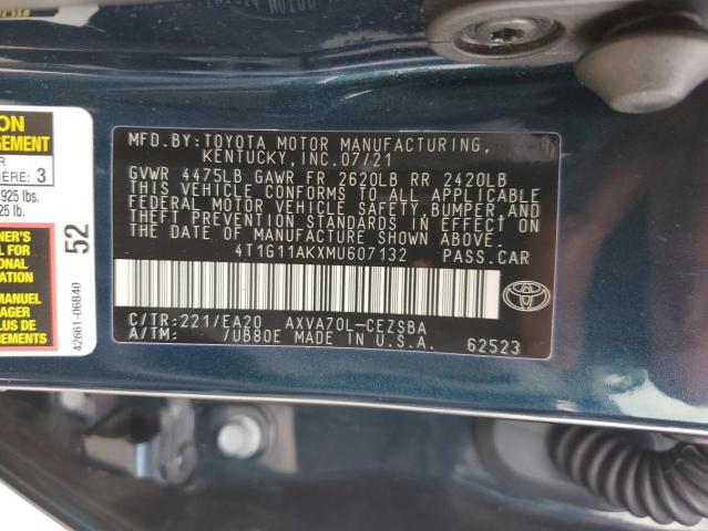 4T1G11AKXMU607132 Toyota Camry SE 13