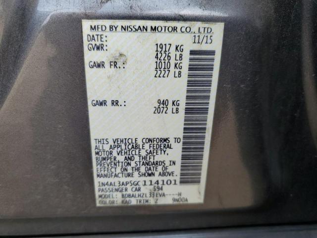 1N4AL3AP5GC114101 | 2016 NISSAN ALTIMA 2.5