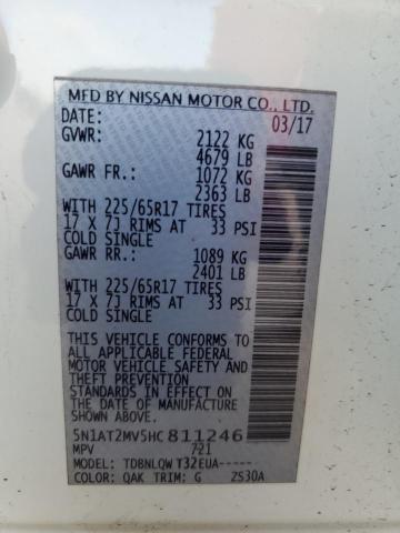 2017 NISSAN ROGUE SV - 5N1AT2MV5HC811246