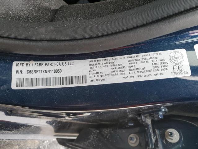 2022 RAM 1500 SPORT 1C6SRFTTXNN110059