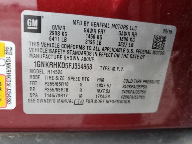 1GNKRHKD5FJ354863 | 2015 CHEVROLET TRAVERSE L