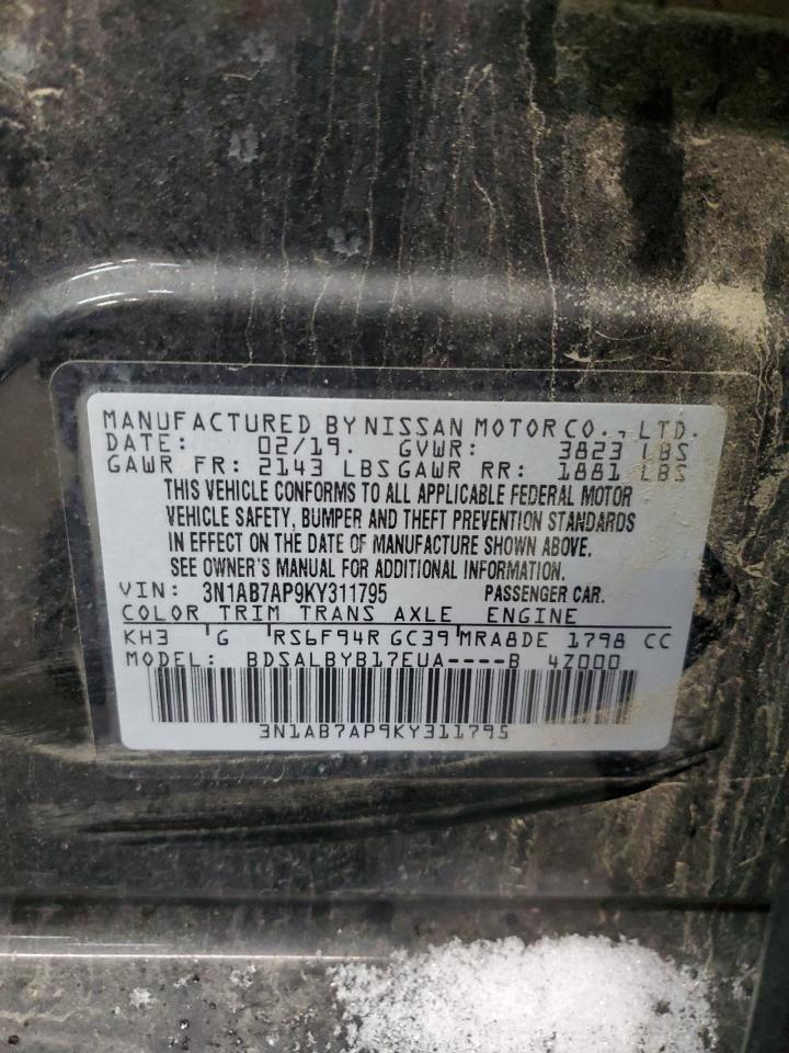 3N1AB7AP9KY311795 NISSAN SENTRA 2019