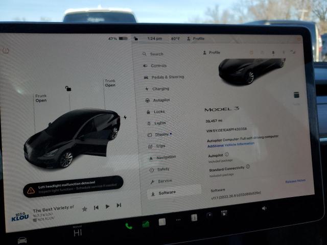 5YJ3E1EA8PF430358 | 2023 TESLA MODEL 3