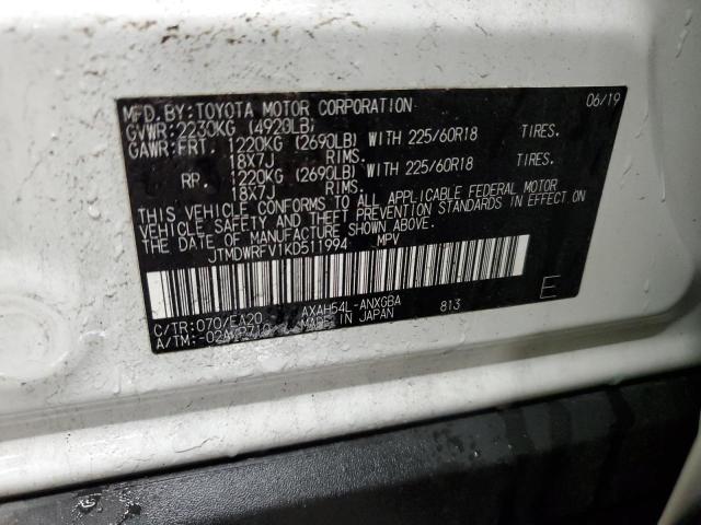 JTMDWRFV1KD511994 | 2019 TOYOTA RAV4 LIMIT