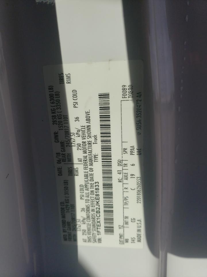 1FTEX1CB2JKE81833 FORD F-150 2018