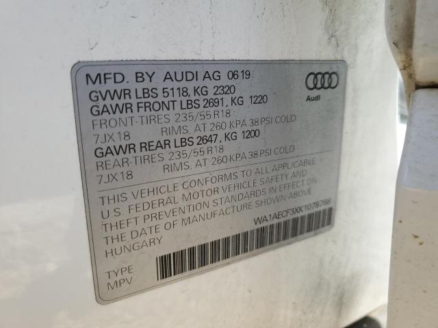 2019 AUDI Q3 PREMIUM WA1AECF3XK1078768