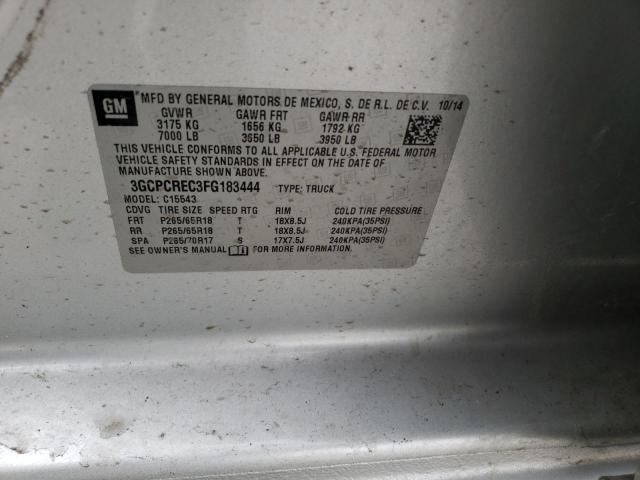 2015 CHEVROLET SILVERADO 3GCPCREC3FG183444