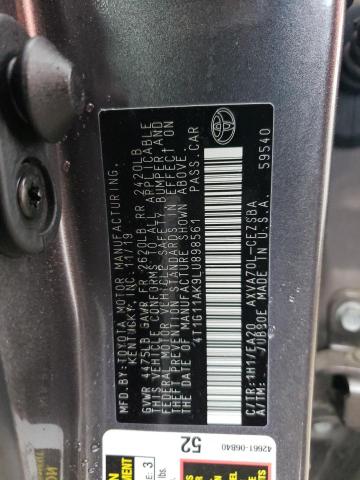 4T1G11AK9LU898561 | 2020 TOYOTA CAMRY SE