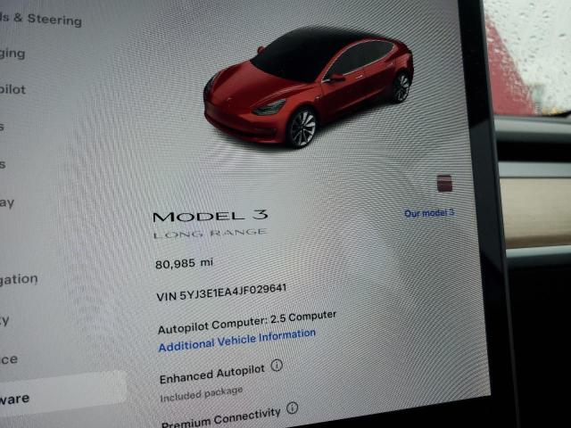 5YJ3E1EA4JF029641 | 2018 TESLA MODEL 3