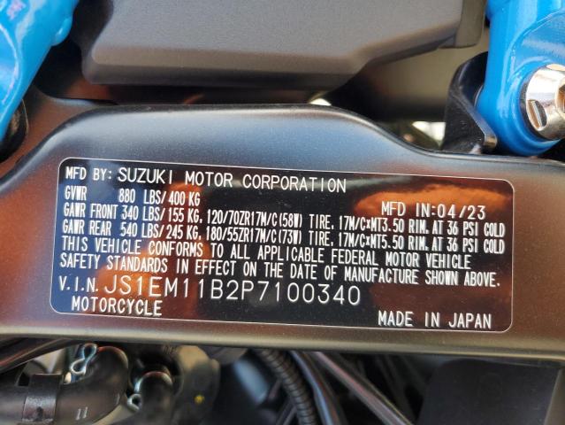 2023 SUZUKI GSX800 R - JS1EM11B2P7100340