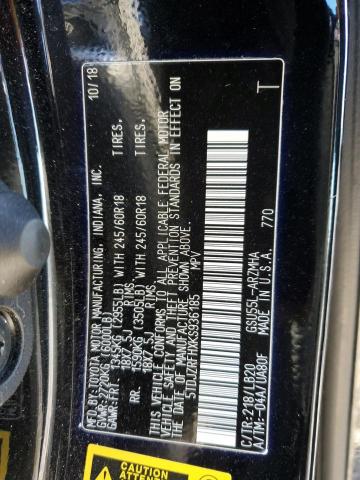 2019 TOYOTA HIGHLANDER 5TDJZRFHXKS936185