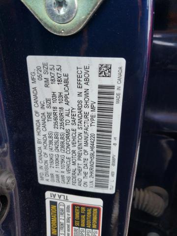 2HKRW2H59LH644220 | 2020 HONDA CR-V EX