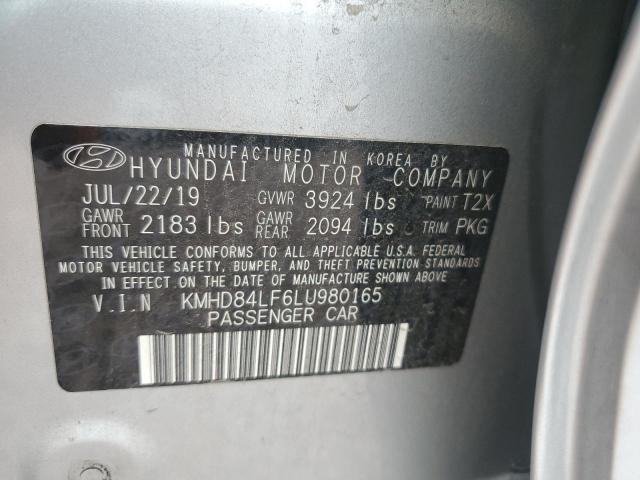 VIN KMHD84LF6LU980165 2020 HYUNDAI ELANTRA no.12