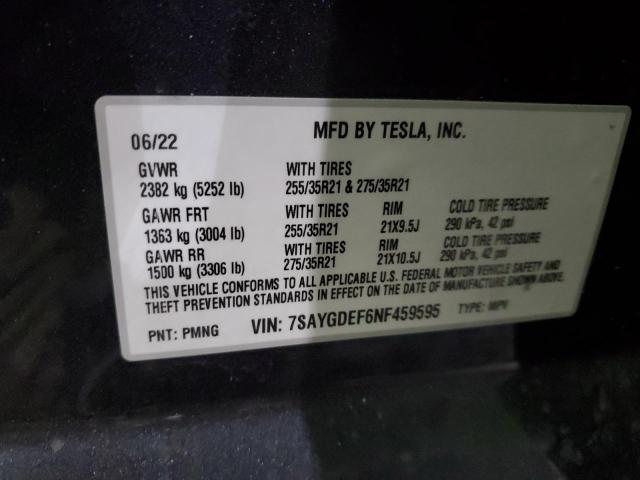 7SAYGDEF6NF459595 Tesla Model Y  12