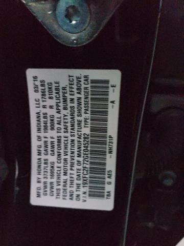 19XFC2F72GE045282 | 2016 HONDA CIVIC EX