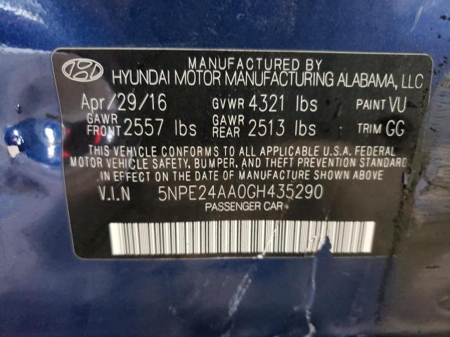 5NPE24AA0GH435290 | 2016 HYUNDAI SONATA ECO