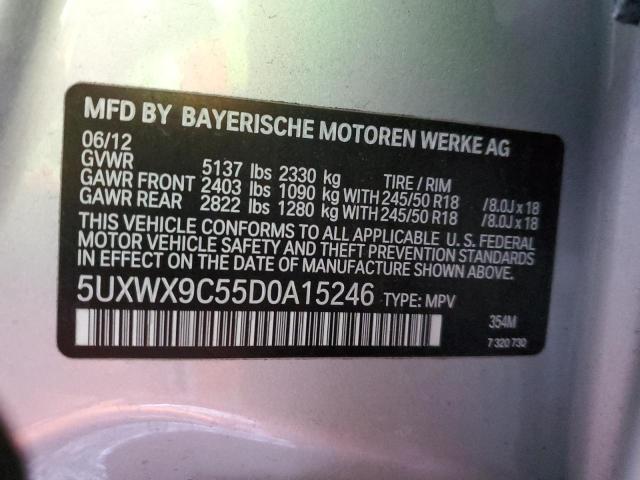 VIN 5UXWX9C55D0A15246 2013 BMW X3, Xdrive28I no.12