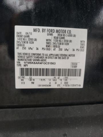 1FM5K8AR4FGC51563 | 2015 FORD EXPLORER P