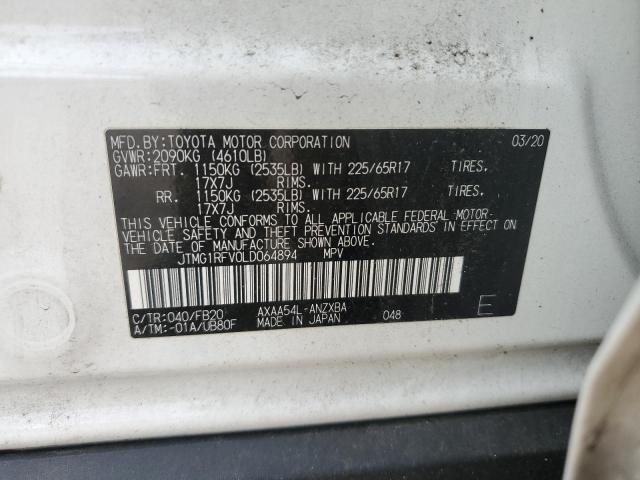 2020 Toyota Rav4 Le VIN: JTMG1RFV0LD064894 Lot: 37408584