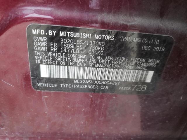 2020 MITSUBISHI MIRAGE LE ML32A5HJ0LH004297