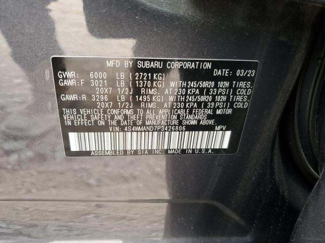 4S4WMAND7P3426806 | 2023 SUBARU ASCENT LIM