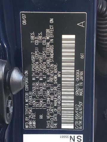 JTEBU14R38K001179 2008 Toyota 4Runner Sr5