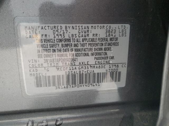 3N1AB7AP0HY409641 | 2017 NISSAN SENTRA S