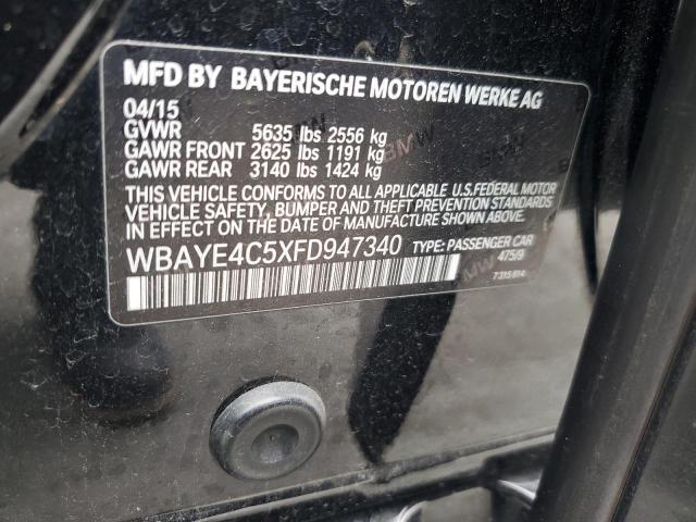 VIN WBAYE4C5XFD947340 2015 BMW 7 Series, 740 LI no.12