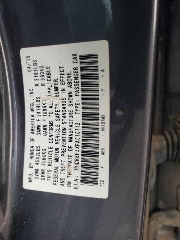 1HGCR6F5XFA010712 | 2015 HONDA ACCORD HYB