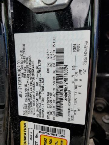 Lot #2394256653 2017 FORD FUSION SE salvage car