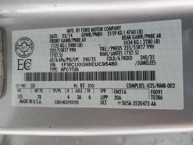 1FMCU0G98EUC95480 | 2014 FORD ESCAPE SE