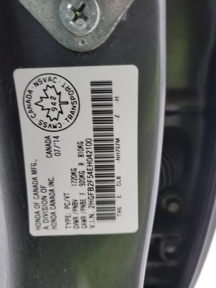 2HGFB2F54EH042100 2014 Honda Civic Lx