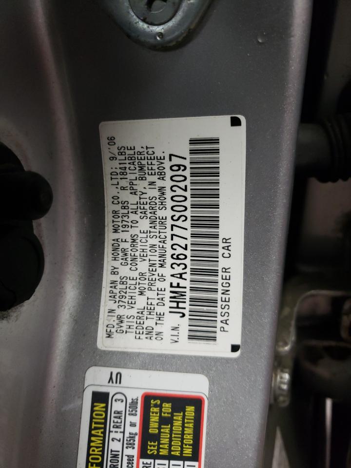 JHMFA36277S002097 2007 Honda Civic Hybrid