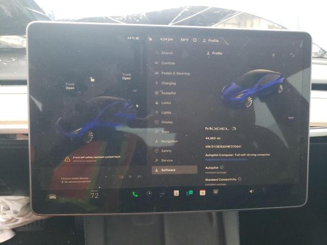 5YJ3E1EAXNF370841 | 2022 TESLA MODEL 3