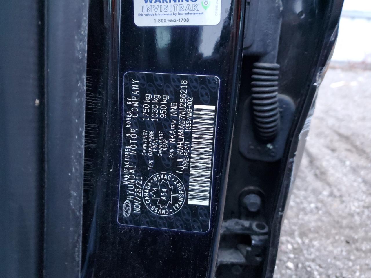 KMHLM4AG7NU286218 2022 Hyundai Elantra Sel