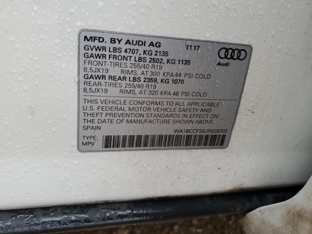 2018 AUDI Q3 PREMIUM WA1BCCFS9JR020703