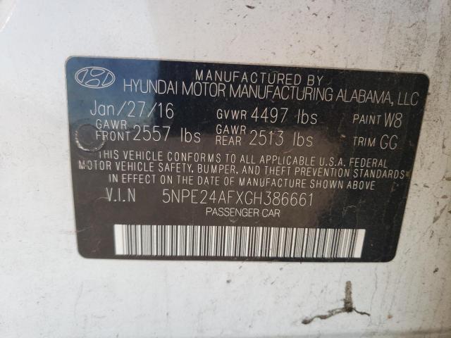 5NPE24AFXGH386661 | 2016 HYUNDAI SONATA SE