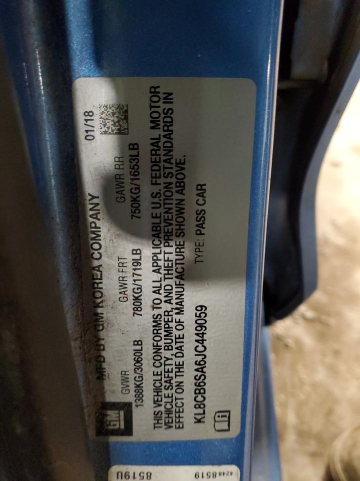 KL8CB6SA6JC449059 CHEVROLET SPARK 2018