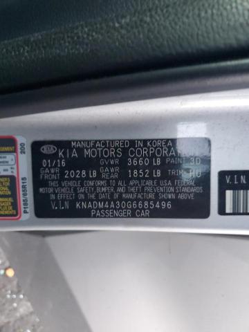 KNADM4A30G6685496 KIA RIO LX