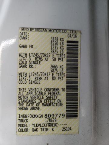2016 NISSAN NV 1500 S - 1N6BF0KMXGN809779
